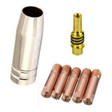 Kit Tocha Solda Mig 130 150 195 205 Bocal Difusor Bico 1 0mm
