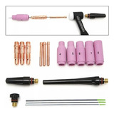 Kit Tocha Solda Tig Wp 17 18 26 Tungstênio Verde 1 6mm
