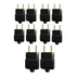 Kit Tomadas Pino Prensa Cabo 2p 10a Preto Pct C 10unid