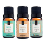 Kit Top 3 Essências Aromatizador Difusor Elétrico Via Aroma