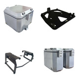 Kit Top Case E Laterais Prata Honda Crf1000l Africa Twin Te