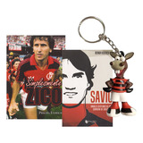 Kit Torcedor Flamengo 2 Livros Biografia Zico E Savio Chaveiro Cavalinho Do Fantastico