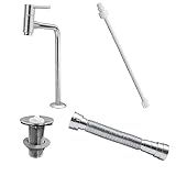 Kit Torneira DL08 Com Sifao E Engate 50 Cm Mais Valvula ABS