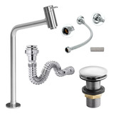 Kit Torneira Link Metal Engate 40cm Sifão Válvula Click 7 8 Acabamento Cromado Cor Cromado