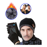 Kit Touca Frio Gorro Cachecol Echarpe Luva Touch Celular