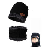 Kit Touca Frio Infantil Gorro Menino Menina Cachecol Hz13