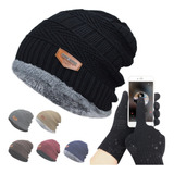 Kit Touca Gorro Lã Forrada