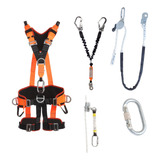 Kit Trabalho Em Altura Cinto Talabarte Trava Quedas Oval