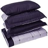 Kit Trajanu Casal 5 Peças Mellindre Preto Queen Tecido