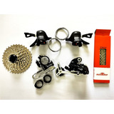 Kit Transmissão 27v Grupo Sunrace Dkm Mtb 3x9v M900 6 Peças
