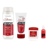 Kit Tratamento Pés Eficaz Esfoliante Loção Talco Facinatus