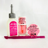 Kit Tratamento Unhas Anita Espátula Dupla Santa Clara 4un