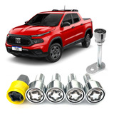 Kit Trava Antifurto De Rodas E Estepe Fiat Toro 4x2 Guardian