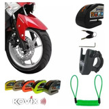 Kit Trava Disco Com Alarme Kovix Kt6 suporte cabo Lembrete