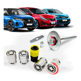 Kit Trava Porca Parafuso Antifurto Estepe Rodas Nissan