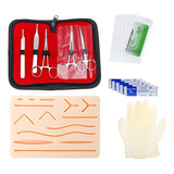 Kit Treinamento De Sutura Estudantes Medicina Silicone Ponto