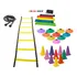 Kit Treino 10 Cones 10 Chapeu 1 Esc 1 Corda 1 Kit Mini Band