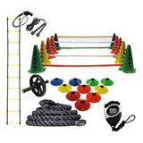 Kit Treino Escada Cones C Barreiras Prato Corda Naval