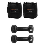 Kit Treino Funcional Caneleira De Peso 1kg E Halter 2kg