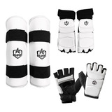 Kit Treino Taekwondo Meia Caneleira Luva Wtf Sulsport