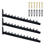 Kit Três Araras Rt Inclinadas Para Loja 40cm Fixa De Parede