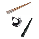Kit Tribulet De Aço Temperado 40 Cm Pau Medidor Aneleira