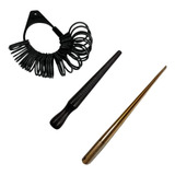 Kit Tribulet De Aço Temperado 40 Cm Pau Medidor Aneleira