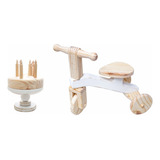 Kit Triciclo Mini Boleira E Bolo De Madeira La Belle Props