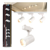 Kit Trilho Eletrificado 15w 3000k 1m Branco 3 Spots Led Branco Quente 110v 220v 251931388 Avant