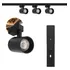 Kit Trilho Eletrificado 1m + 3 Spots Led 15w Luz Quente Cor Preto Quente 110v/220v (bivolt)