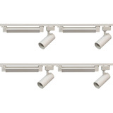 Kit Trilho Eletrificado 2m Branco 4 Difusa 20w 4 Spot 20w