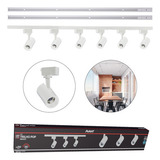 Kit Trilho Eletrificado 30w 6500k 2 Metros Branco Com 6 Spots Led 110 220v Bivolt Avant 251931397