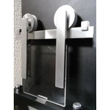 Kit Trilho Porta Correr Roldana Aparente Vidro 2 5m 100kg