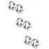 Kit Trio 3 Pares Brinco Argola Aço Inox Antialérgico 3mm