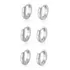 Kit Trio Brinco Argola Aço Inox Articulado - 3pares 2mm