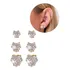 Kit Trio Brinco Coração Ponto De Luz Dourado Feminino Amor