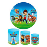 Kit Trio Capa Painel Cilindros Patrulha Canina 2 Veste Fáci