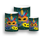 Kit Trio Capa Para Cilindro Temático Carnaval Festa Folia