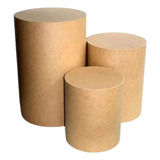 Kit Trio Cilindro Redondo Decoração Festa Pmg Mdf Prático