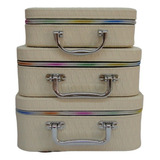 Kit Trio De Frasqueiras necessaire Para Maquiagem
