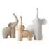Kit Trio Escultura Elefantes Decoração Estátua Decorativa