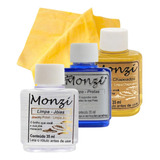 Kit Trio Monzi 35ml + 3 Flanela Mágica- Produtos Originais