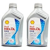 Kit Troca 2 L Oleo Motor Sae 5w30 Shell Helix Hx8 Api Sp Sintetico Ilsac Gf-6a