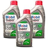 Kit Troca 3 L Óleo De Motor Sae 5w30 Mobil Super Dexos 1 Api Sp Ilsac Gf-6a Sintetico