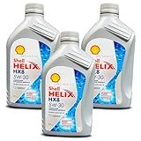 Kit Troca 3 L Oleo Motor Sae 5w30 Shell Helix Hx8 Api Sp Sintetico Ilsac Gf-6a
