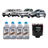 Kit Troca 4 Óleo E Filtro 15w40 Castrol Vw Gol G5 1 0 1 6