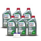 Kit Troca 6 L Óleo De Motor Sae 5w30 Mobil Super Dexos 1 Api Sp Ilsac Gf-6a Sintetico