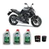 Kit Troca De Óleo Mobil Kawasaki Er6n + Filtro Fram