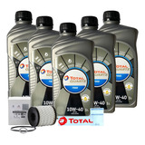 Kit Troca De Óleo 5l Total Quartz 10w40 Peugeot Citroen 2 0