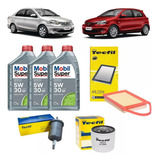 Kit Troca De Oleo Etios 1 3 1 5 5w30 Mobil 2012 A 2015